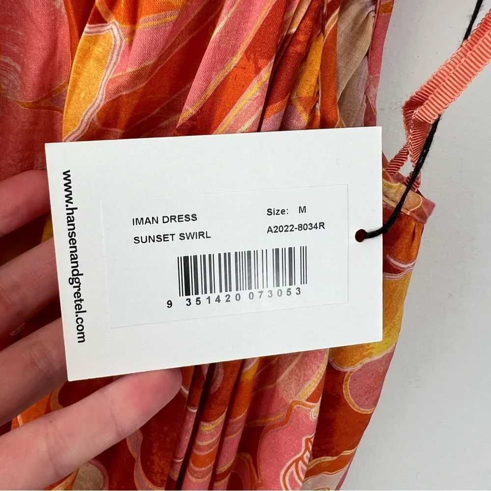 NWT Hansen & Gretel Iman Maxi Dress in Sunset Swirl - Picture 6 of 10